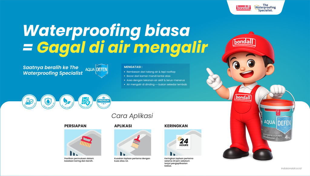 waterproofing aquadefen spesialis air mengalir